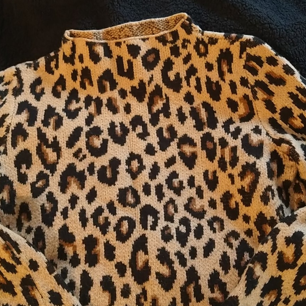 Trendy/classic leopard print sweater